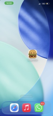 L'icône Burger Drive installée sur l'écran d'accueil de l'iPhone.